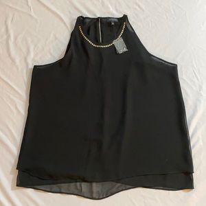 The Limited silky elegant black drape top. XL-NWT
